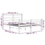 Estructura de cama madera maciza pino blanco 120x190 cm de vidaXL, Camas y somieres - Ref: Foro24-3103684, Precio: 135,64 €, ...