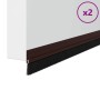 Sellos de cepillo para puertas autoadhesivos 2 pcs Marrón