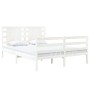 Solid white pine wood bed frame 120x190 cm by vidaXL, Beds and slatted bases - Ref: Foro24-3104254, Price: 147,43 €, Discount: %