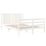 Solid white pine wood bed frame 120x190 cm by vidaXL, Beds and slatted bases - Ref: Foro24-3104254, Price: 147,43 €, Discount: %