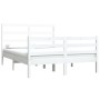 Solid white pine wood bed frame 120x190 cm by vidaXL, Beds and slatted bases - Ref: Foro24-3104977, Price: 135,14 €, Discount: %