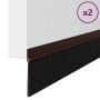 Sellos de cepillo para puertas autoadhesivos 2 pcs Marrón