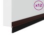 Sellos de cepillo para puertas autoadhesivos 12 pcs Marrón