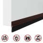 Sellos de cepillo para puertas autoadhesivos 12 pcs Marrón