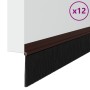 Sellos de cepillo para puertas autoadhesivos 12 pcs Marrón