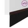 Sellos de cepillo para puertas autoadhesivos 12 pcs Marrón