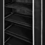 Fabric shoe rack with black cover 58x28x106 cm by vidaXL, Shoe racks and shoe organizers - Ref: Foro24-240503, Price: 28,44 €...