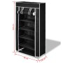 Fabric shoe rack with black cover 58x28x106 cm by vidaXL, Shoe racks and shoe organizers - Ref: Foro24-240503, Price: 27,26 €...