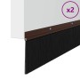 Sellos de cepillo de puerta atornillables 2 pcs Marrón 100 cm