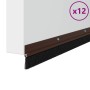 Sellos de cepillo de puerta atornillables 12 pcs Marrón 100 cm