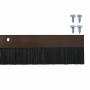 Sellos de cepillo de puerta atornillables 12 pcs Marrón 100 cm