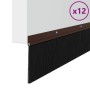 Sellos de cepillo de puerta atornillables 12 pcs Marrón 100 cm
