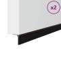 Sellos de cepillo de puerta atornillables 2 pcs Marrón 100 cm