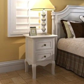 Nightstands 4 units with 2 white MDF drawers by vidaXL, Nightstands - Ref: Foro24-276039, Price: 373,09 €, Discount: %