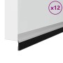 Sellos de cepillo para puertas autoadhesivos 12 pcs Plateado