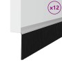 Sellos de cepillo para puertas autoadhesivos 12 pcs Plateado