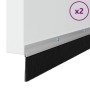 Sellos de cepillo de puerta atornillables 2 pcs Plateado 100 cm