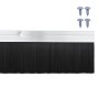 Sellos de cepillo de puerta atornillables 2 pcs Plateado 100 cm