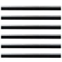 Sellos de cepillo de puerta atornillables 6 pcs Plateado 100 cm