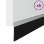 Sellos de cepillo de puerta atornillables 6 pcs Plateado 100 cm