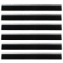 Sellos de cepillo de puerta atornillables 6 pcs Plateado 100 cm