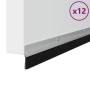 Sellos de cepillo de puerta atornillables 12 pcs Plateado