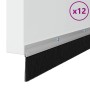 Sellos de cepillo de puerta atornillables 12 pcs Plateado