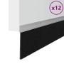 Sellos de cepillo de puerta atornillables 12 pcs Plateado