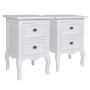 Nachttische 4 Einheiten mit 2 weißen MDF-Schubladen von vidaXL, Nachttische - Ref: Foro24-276039, Preis: 373,09 €, Rabatt: %