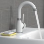 EISL FUTURA chrome white single lever basin mixer by EISL, Faucets - Ref: Foro24-446490, Price: 68,26 €, Discount: %