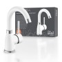 EISL FUTURA chrome white single lever basin mixer by EISL, Faucets - Ref: Foro24-446490, Price: 68,26 €, Discount: %