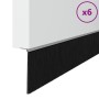 Sellos de cepillo de puerta atornillables 6 pcs Plateado 100 cm