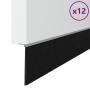 Sellos de cepillo de puerta atornillables 12 pcs Plateado