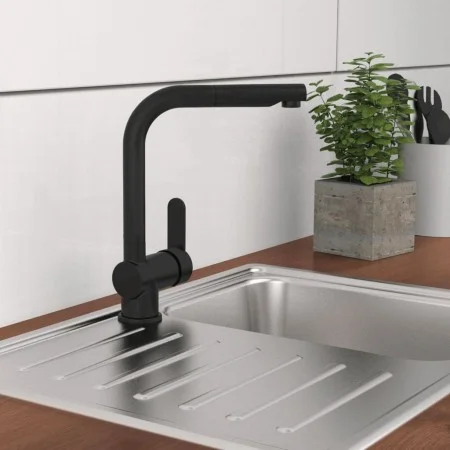 SCHÜTTE Grifo monomando cocina con caño extraíble LONDON negro mate de SCHÜTTE, Grifos - Ref: Foro24-446563, Precio: 119,20 €...