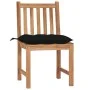 Garden chairs 4 units solid teak wood with cushions by vidaXL, Garden chairs - Ref: Foro24-3073110, Price: 448,26 €, Discount: %