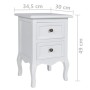 Nachttische 4 Einheiten mit 2 weißen MDF-Schubladen von vidaXL, Nachttische - Ref: Foro24-276039, Preis: 373,09 €, Rabatt: %