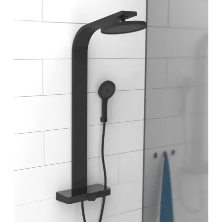 SCHÜTTE Dusche mit Wanne und Thermostat SAMOA RAIN mattschwarz von SCHÜTTE, Duschköpfe - Ref: Foro24-446561, Preis: 427,89 €,...