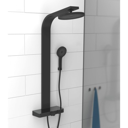 SCHÜTTE Shower with tray and thermostat SAMOA RAIN matt black by SCHÜTTE, shower heads - Ref: Foro24-446561, Price: 406,73 €,...