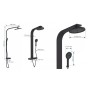SCHÜTTE Shower with tray and thermostat SAMOA RAIN matt black by SCHÜTTE, shower heads - Ref: Foro24-446561, Price: 406,73 €,...
