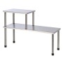 HI Küchenregal mit 2 Ablagen silber von HI, Kleiderbügel und Regale - Ref: Foro24-445581, Preis: 24,94 €, Rabatt: %
