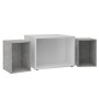 FMD Coffee table with 2 small tables white and concrete gray 67.5x67.5x50cm by FMD, Coffee table - Ref: Foro24-444231, Price:...