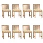Garden chairs 8 units solid teak wood with cushions by vidaXL, Garden chairs - Ref: Foro24-3073159, Price: 922,07 €, Discount: %