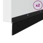 Sellos de cepillo de puerta atornillables 2 pcs Negro 100 cm