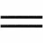 Sellos de cepillo de puerta atornillables 2 pcs Negro 100 cm