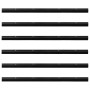 Sellos de cepillo de puerta atornillables 6 pcs Negro 100 cm