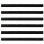 Sellos de cepillo de puerta atornillables 6 pcs Negro 100 cm