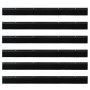 Sellos de cepillo de puerta atornillables 6 pcs Negro 100 cm