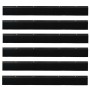 Sellos de cepillo de puerta atornillables 6 pcs Negro 100 cm