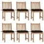 Garden chairs, 6 units, solid teak wood with cushions. by vidaXL, Garden chairs - Ref: Foro24-3073137, Price: 683,08 €, Disco...