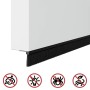 Sellos de cepillo de puerta atornillables 2 pcs Negro 100 cm